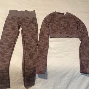 Gymshark workout camo set